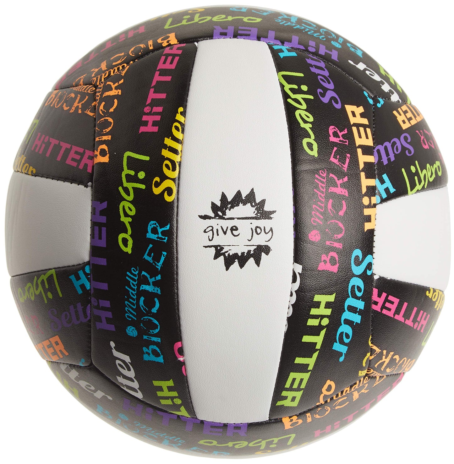 Molten Volleyball Positions Recreational Volleyball, Black/Neon colors, official product, MS500-VBP
