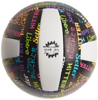 Molten Volleyball Positions Recreational Volleyball, Black/Neon colors, official product, MS500-VBP