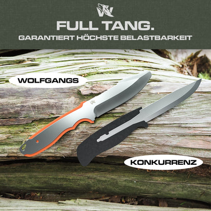 Wolfgang's W-KIDS - Carving knife for children with sweet children's knife license - Outdoor children's knife set with sheath and fire steel - THE children's carving knife for their first big adventure