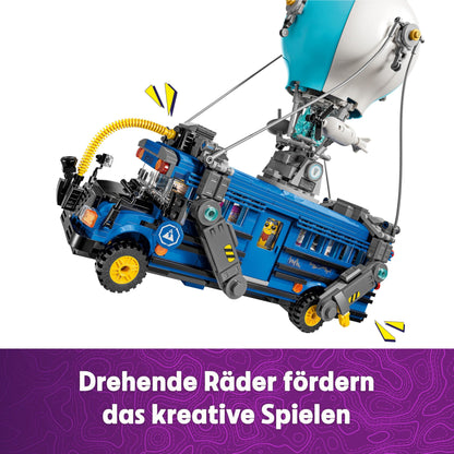 LEGO Fortnite Battle Bus - Toy vehicle from the video game with 9 minifigures and accessories. For gamers, boys, girls, and fans aged 10 and up. - 77073