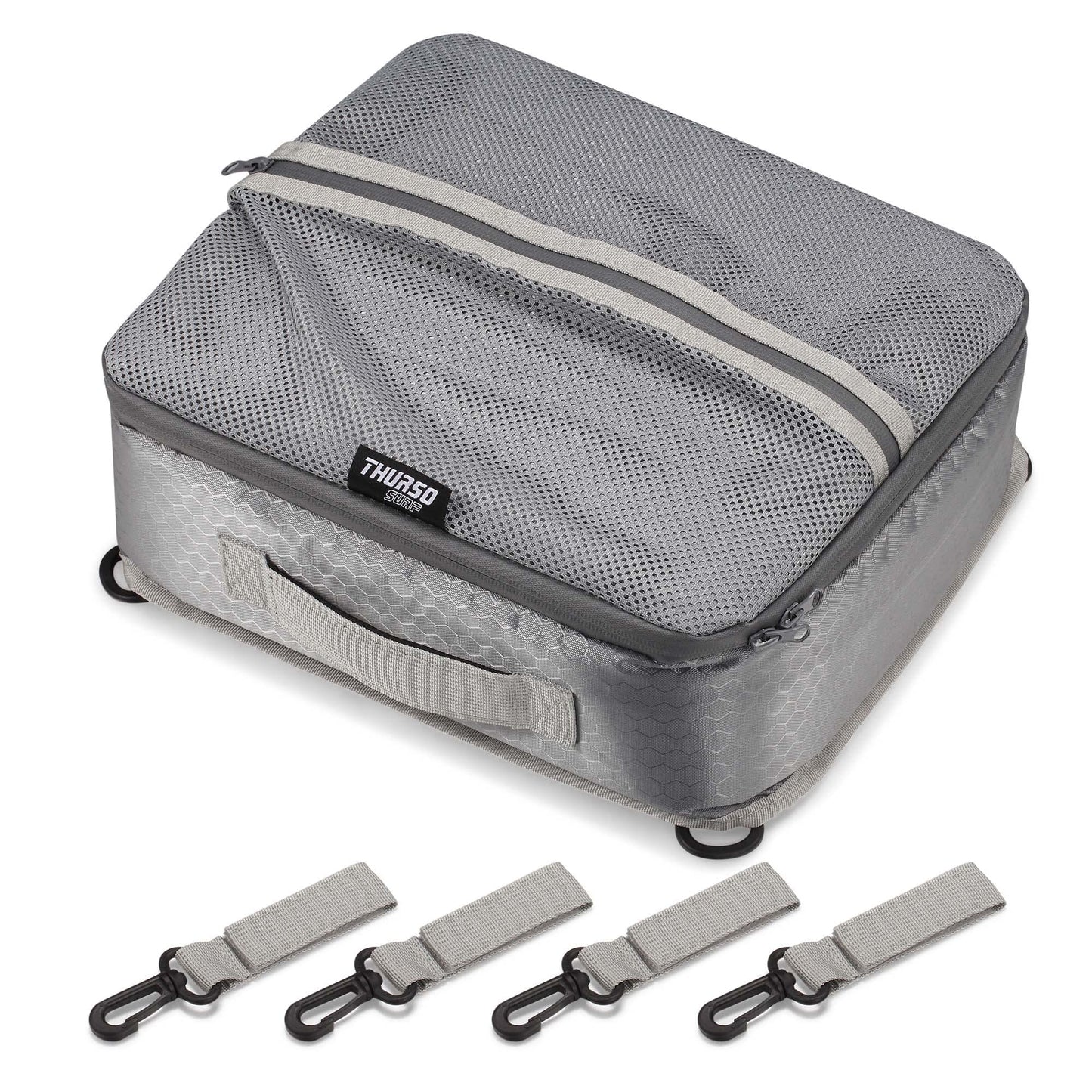 THURSO SURF Paddle Board Accessory Cooler Deck Bag for SUP Stand Up Paddleboard Mesh-Top Bag Insulated Waterproof Portable 10 Cans (Gray)