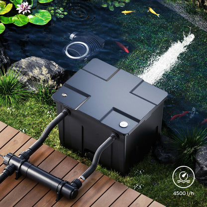 SunSun CUV-136 pond clarifier 4500 l/h / 36 W UVC pre-filter device for pond filter & pump water clarifier with UV lamp light filter for algae control