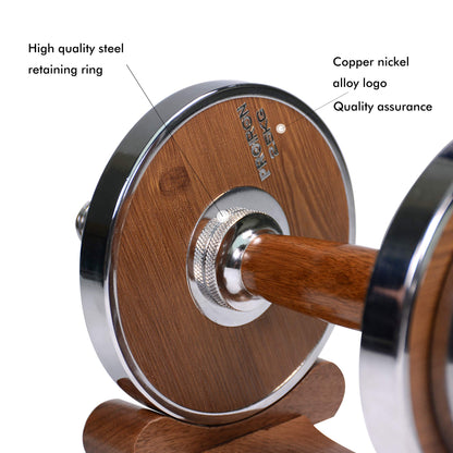 PROIRON Walnut-steel dumbbell set 20KG Adjustable dumbbell for gym office home (Pair)