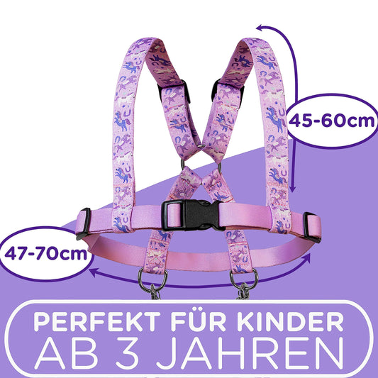 Jubi® Small Horse Lead for Kids - size adjustable for perfect fit and storage bag - horse harness for kids/horse toy...