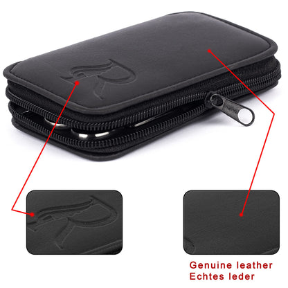 Ruxbury 7-piece manicure pedicure set Stainless steel nail scissors set for women and men nail set packed with leather case