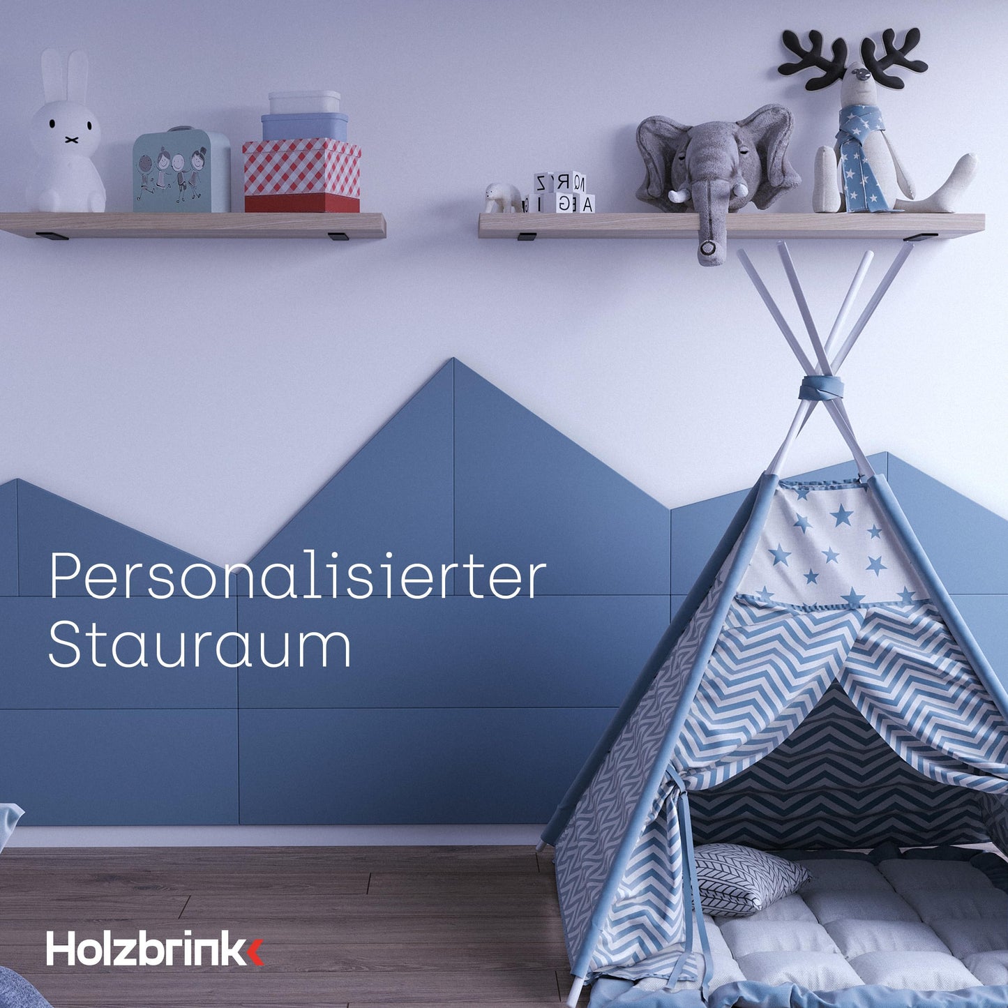 WOODBRINK Shelf Bracket Metal Shelf Holder for Wall Shelf, Shelf Angle, Raw Steel with Clearcoat 300x100x40 mm, 4 pieces, HLR-L-300-0000