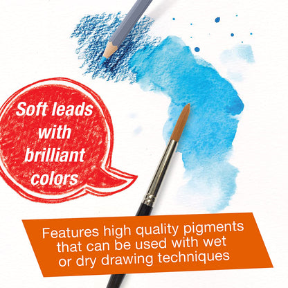 FABER-CASTELL 114648 - Goldfaber watercolor pencils, 48-piece colored pencil set, break-resistant, completely water-soluble