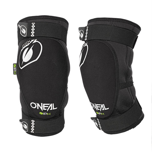 O'NEAL | Knee Protector | BMX Mountain Bike Downhill | IPX® impact protection made of polyurethane, Lightweight Design, Abrasion-resistant material | Dirt Knee Guard | Adult | Black White | Size S
