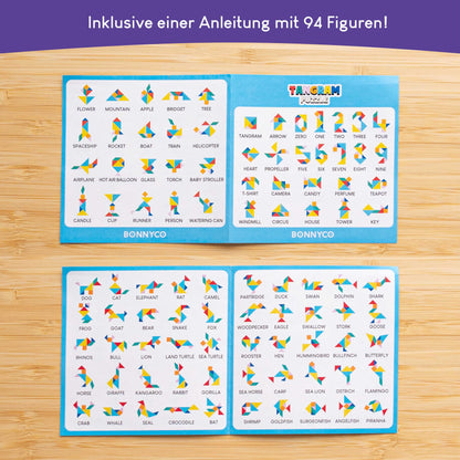 Tangram Children Party Favors Birthday Gifts 30 Pieces - BONNYCO | Tangram Puzzle Small Gifts for Kids | Giveaways Party Favor Set | Pinata Fillers Mini Toys