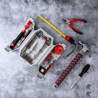 SHDITHOTV Thor Hammer Tool Set, Multifunctional Hammer Toolbox, Excellent Novelty Gift for Men, Silver