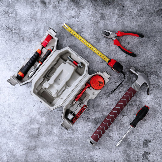 SHDITHOTV Thor Hammer Tool Set, Multifunctional Hammer Toolbox, Excellent Novelty Gift for Men, Silver