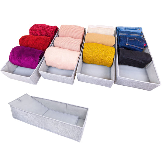 SIMPLE JOY® PAX100 FileFolding Box for IKEA Pax wardrobe; THE ORIGINAL; precise fit; sturdy bottom; drawer organizing system, set of 4