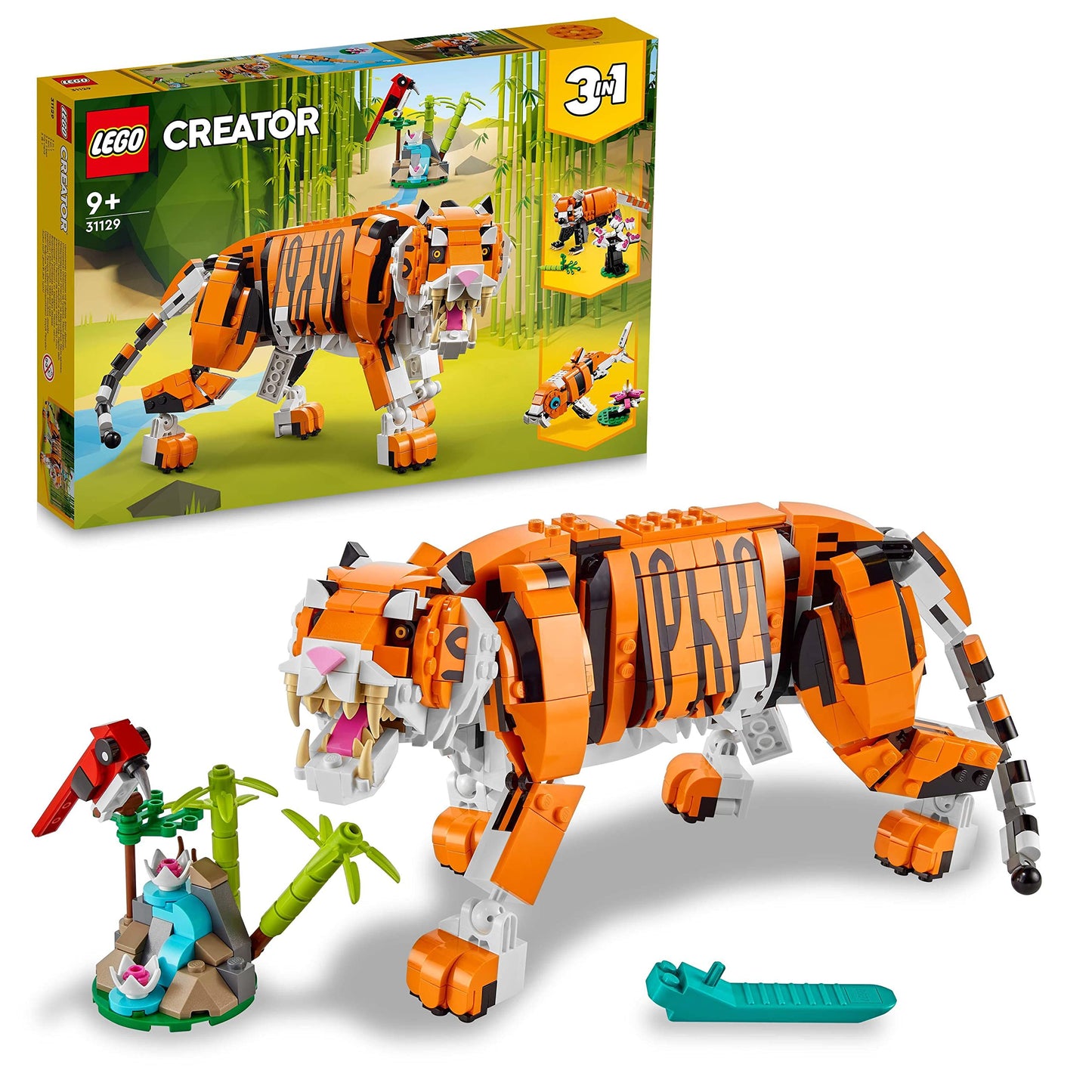 LEGO Creator Forest Animals: Red Fox, set with Fox & 31129 Creator Majestic Tiger, Panda or Fish