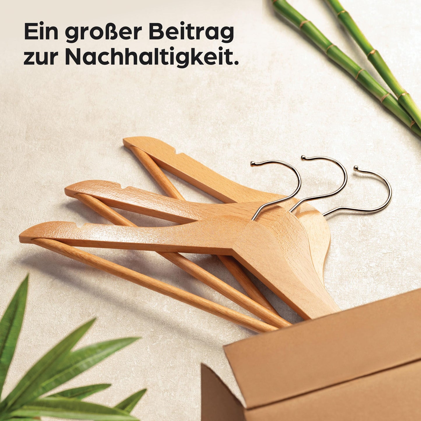 Praknu children's clothes hangers made of wood with hooks 360° rotatable - set of 10 - sturdy natural beech wood FSC® - perfect organization for children's clothing - children's clothes hangers.