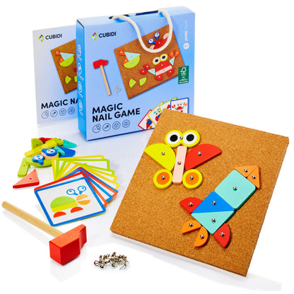 CUBIDI® Hammering game for children aged 3 years and up - hammering game for children's toys aged 3 years and up to promote imagination & motor skills in boys and girls.