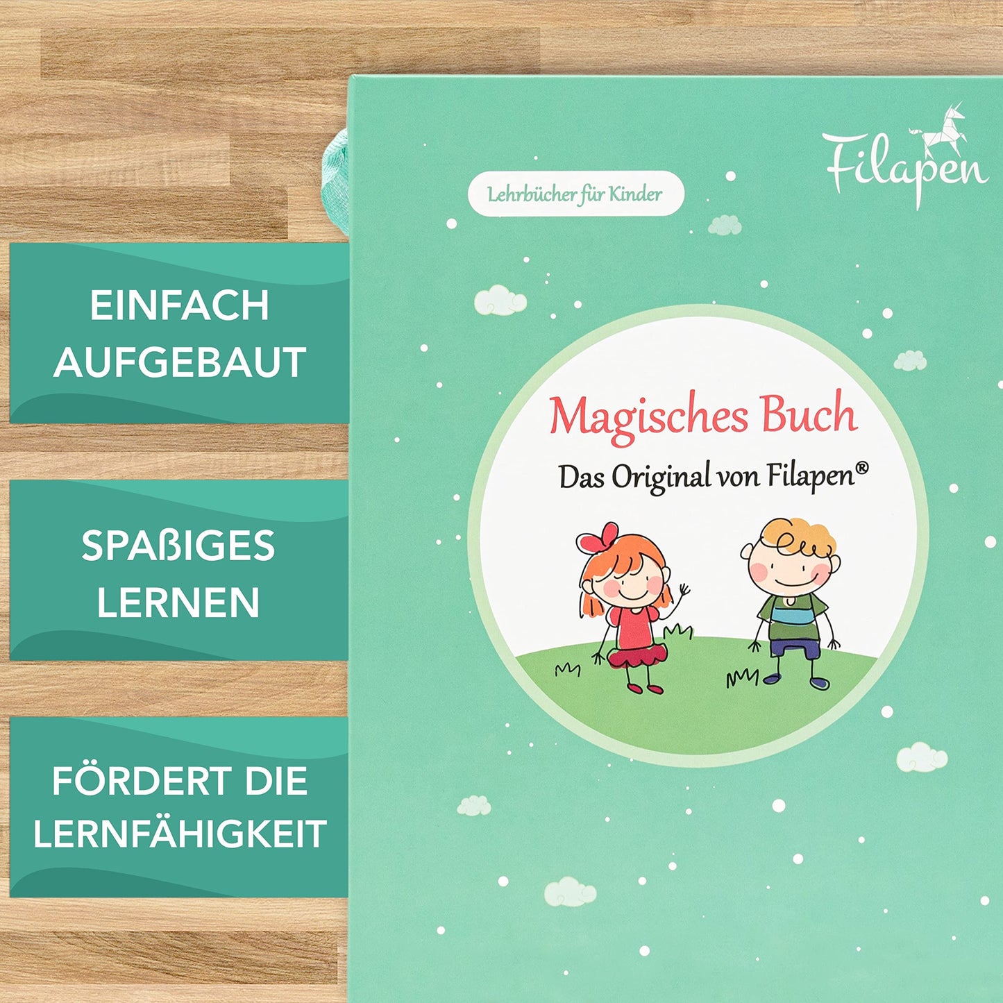 Filapen® 5 Piece Magic Exercise Booklets German I Reusable Exercise Booklets for Preschoolers I Preschool Reading Learning I Ideal for School Entry I Writing Learning I 26cmx18cm