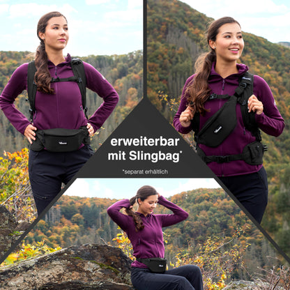 Valkental - Innovative backpack with perfect organization (22L) Expandable volume (No sweating) Hiking backpack, trekking backpack, cycling backpack & outdoor backpack - Waterproof & Reflective