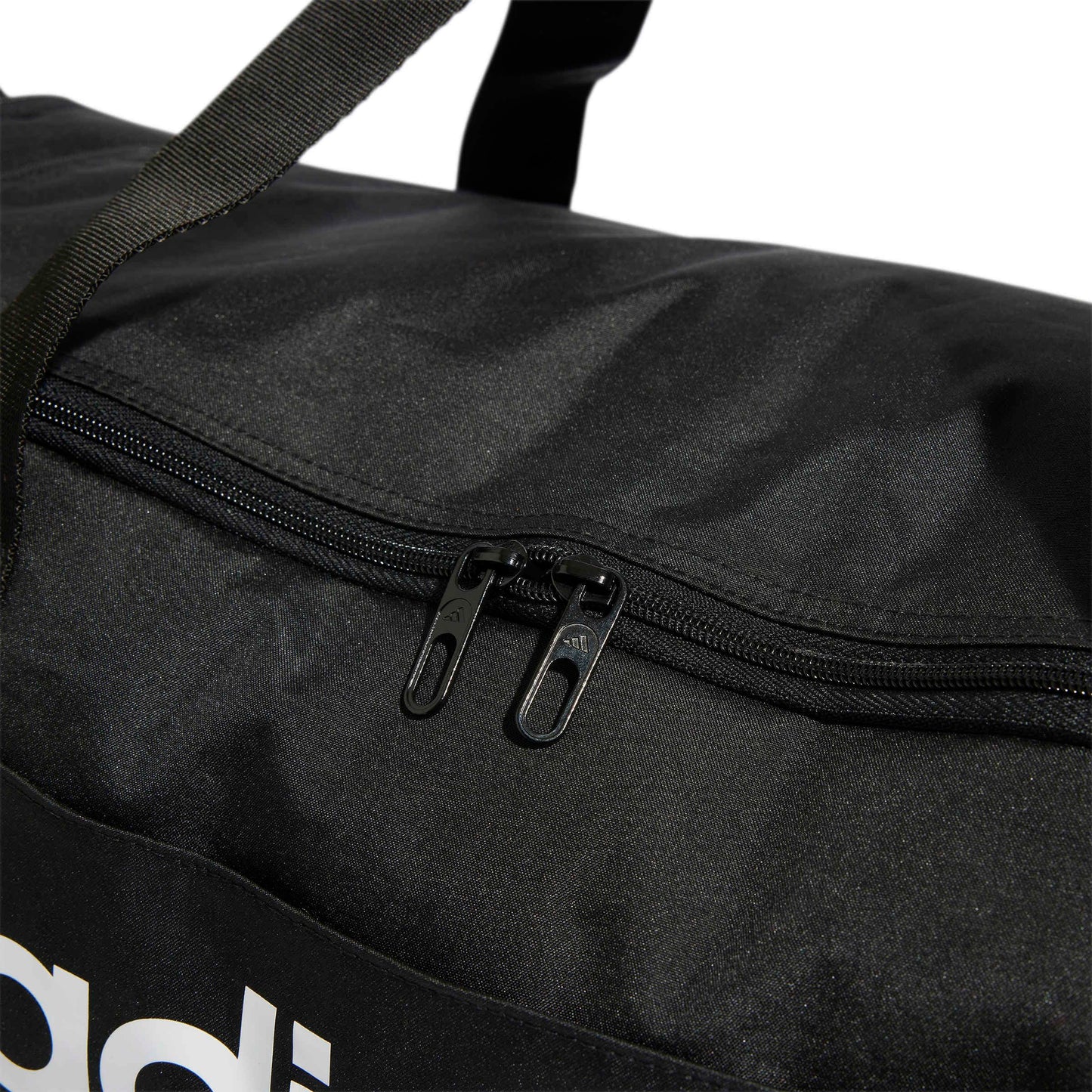 adidas Unisex Essentials Linear Duffel Bag, Black/Black/White, M