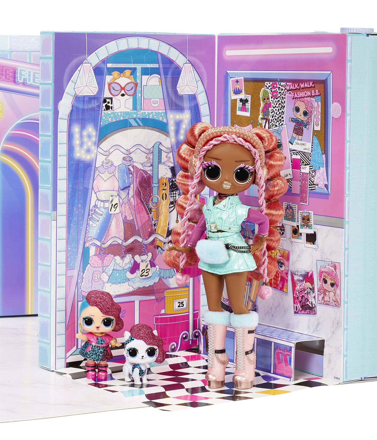 L.O.L. Surprise! Fashion Show Mega Runway - 4-in-1 playset with 80 surprises - 12 dolls, fashion, accessories & more - 1500+ mix & match looks - Collectible - For kids ages 4 and up.