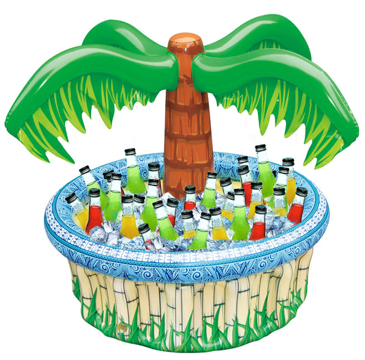 JOYIN 71cm Inflatable Palm Tree Cooler, beach-themed party decor, party supply for pool party, Hawaiian Luau party, and party.