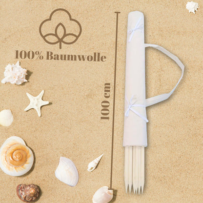 Aves-24 windbreak 8m beach garden sea privacy screen 100% untreated cotton camping privacy natural eco-friendly room divider