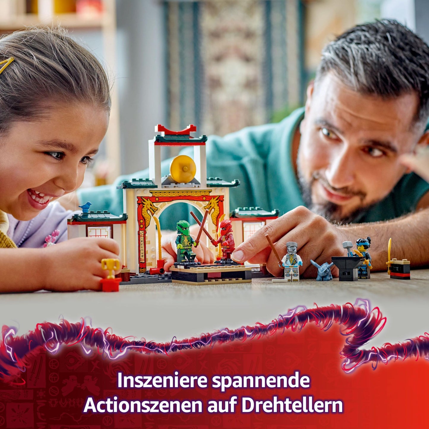 LEGO NINJAGO Spinjitzu Temple of the Ninja - Playset with 4 minifigures and 1 dragon figure - Building set - Christmas or birthday gift for boys and girls aged 4 and up 71831