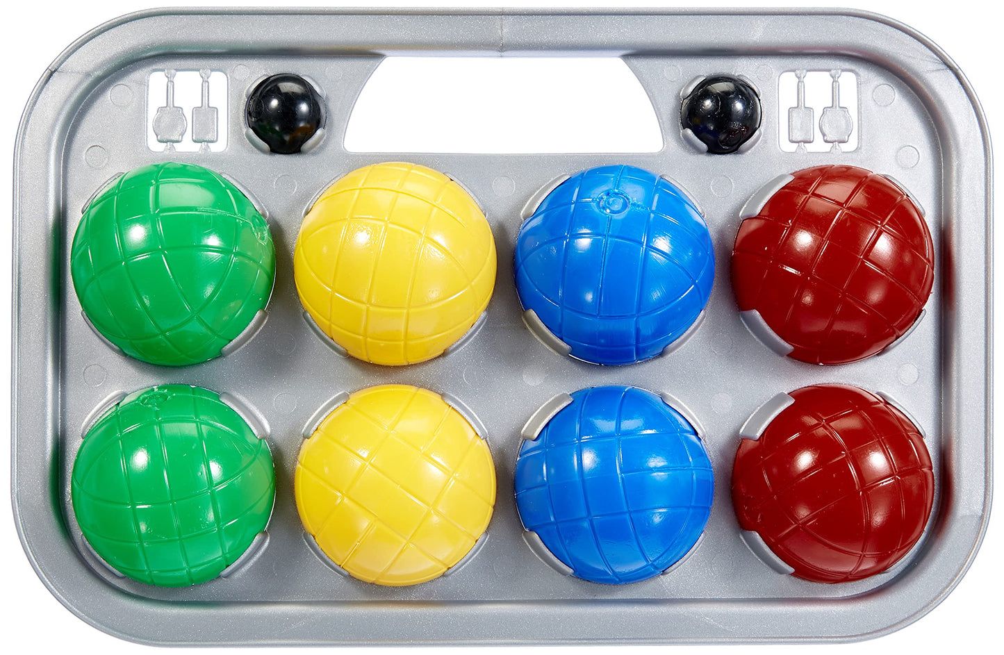 Simba 107202420 - Squap catch ball game (2er Set), ball game for outdoors (beach, garden, outdoor), catch game with ball for ages 6 & up & 107401391 - Boccia game carrying basket, 8 balls 7x8cm, 2 target balls