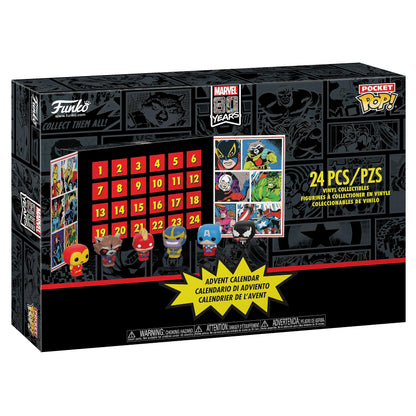 Funko Advent Calendar: Marvel 24pc - Iron Man - (Pocket Pop!) - Marvel Comics - 24 Days of Surprise - Vinyl Mini-Figure for Collecting - Mystery Box - Gift Idea - Christmas Holiday