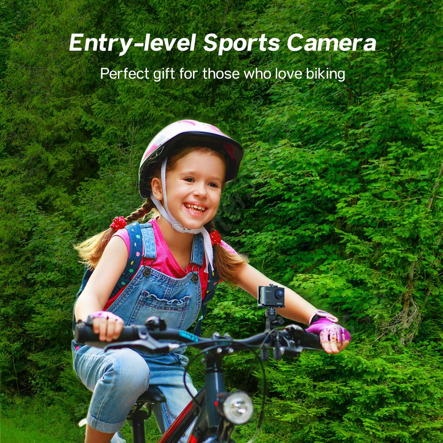Surfola Action Cam 4K, underwater camera 40M waterproof 20MP EIS image stabilization 170° wide angle helmet camera WiFi