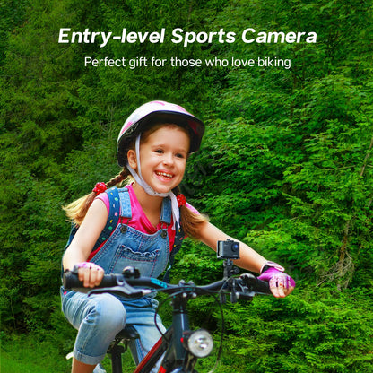 Surfola Action Cam 4K, underwater camera 40M waterproof 20MP EIS image stabilization 170° wide angle helmet camera WiFi