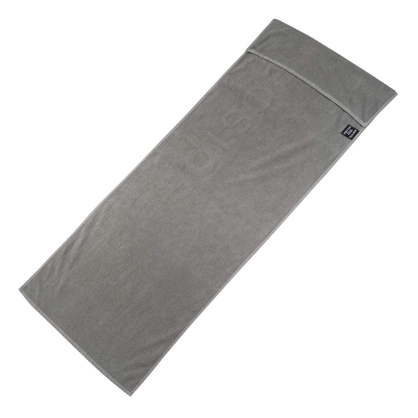 aqrade sports towel fitness towel with fastening 120x50cm gym made of 100% cotton anthracite XL