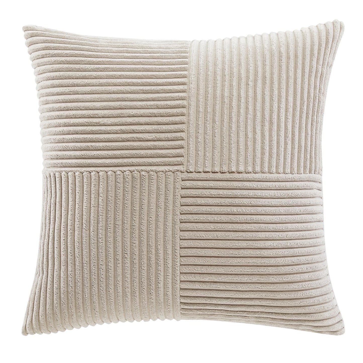 FDTERN 2-Pack Taupe Corduroy Pillow Cover 40x40CM Soft Modern Decorative Pillowcases Cushion Cover Sofa Pillowcase Boho Decor for Couch Bedroom Living Room Balcony