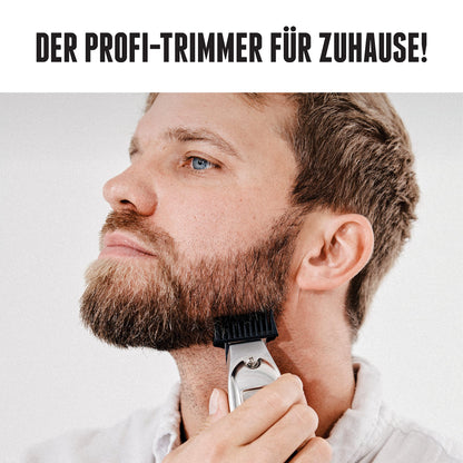 Brooklyn Blade® · Brooklyn Soap Company · Professional home beard trimmer · Stainless steel trimmer with 5 attachments for all beard lengths