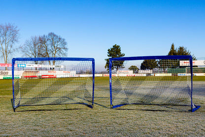 POWERSHOT Soccer Goal Pop up - 2 sizes and 3 colors to choose from - Set of 2 - foldable garden soccer goal for kids (Blue/White, 180 x 120cm)