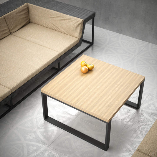 sossai® Coffee table legs made of steel (powder-coated) | CKK1 | Color: Black | Width 50 cm x Height 40 cm | 2 pieces (Pair) | Design table legs