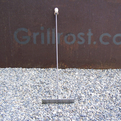 Grillrost.com The Original Stainless Steel Ember Mover Ash Scraper - For Fireplace, Fire Pit, and Tile Stove
