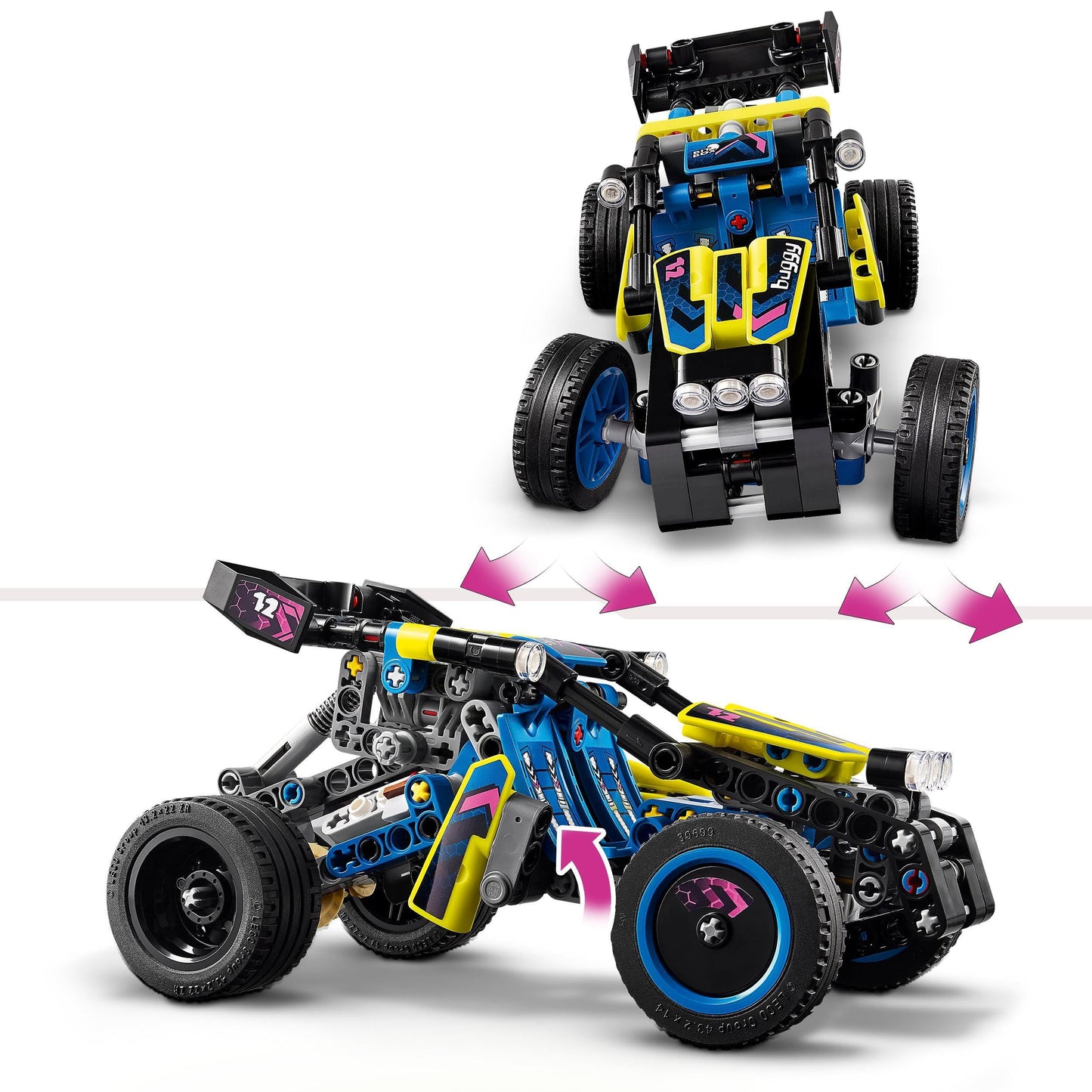 LEGO Technic John Deere 9700 Forage Harvester, buildable harvester toy & Technic Offroad Buggy, car toy for kids.