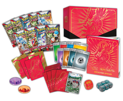 Pokémon Trading Card Game: Top Trainer Box Crimson & Purple (Coraidon) (9 booster packs & premium accessories)