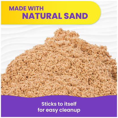 Kinetic Sand 2.5 kg - original magical kinetic sand from Sweden, natural brown, well-known from preschools, perfect for creative indoor sand play, for children ages 3 and up.