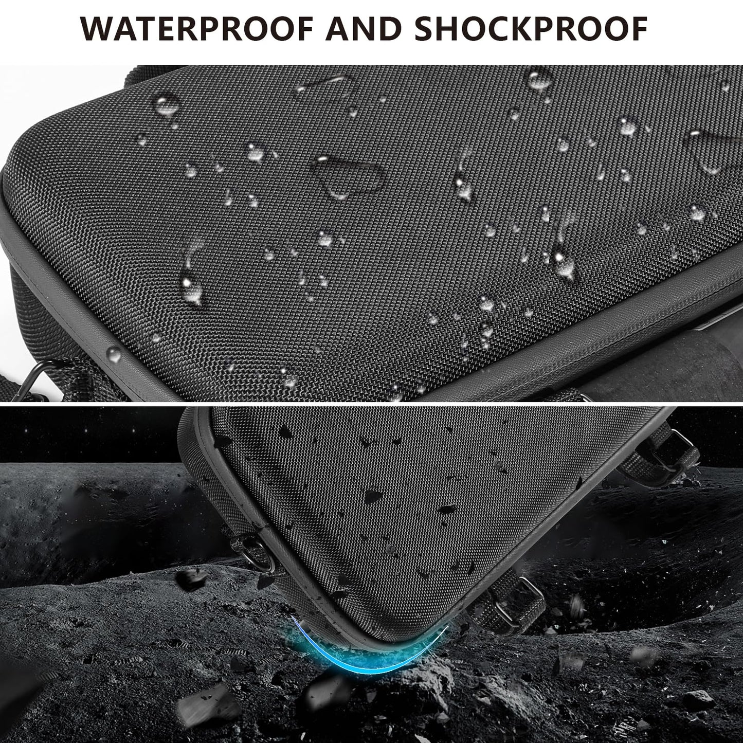 AMAZEAR carrying bag for Insta360 X4 / X5 case, compatible with 3m 9.8ft Extended Edition selfie stick, portable waterproof shoulder bag for Insta360 X5 / Insta360 X4 / X3 ONE X2 accessories.