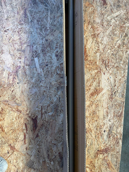 Metal powder coated round wood bar, 120cm, gray.