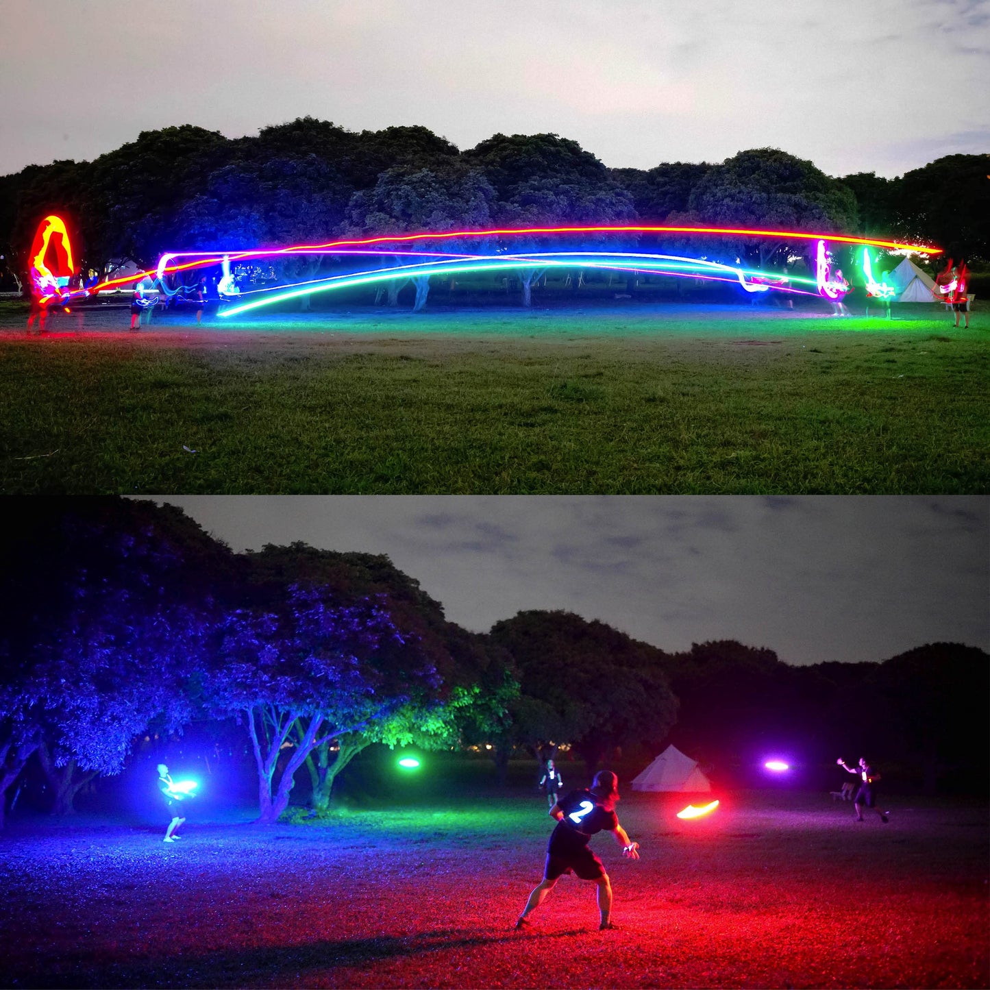 TOSY Flying Disc - 16 million RGB colors, bright, smart modes, automatic light-up, rechargeable, ideal for birthdays, Easter, men/boys/kids, 175g Frisbee