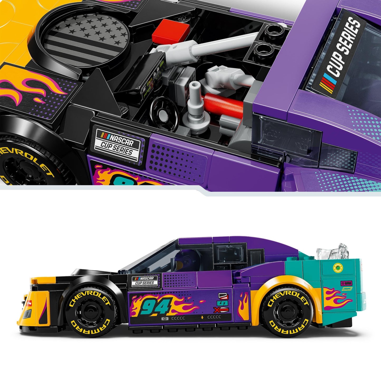 LEGO Speed Champions NASCAR Next Gen Chevrolet Camaro ZL1 toy car; Build and play set with race car; Gift for boys and girls aged 9 and up 76935