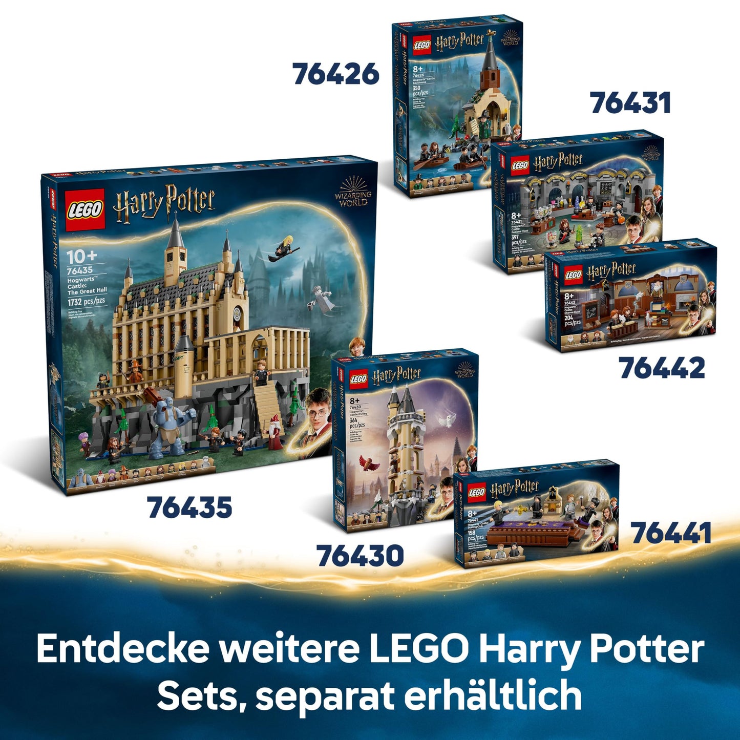 LEGO Harry Potter Hogwarts Castle: Flying Lessons adventure playset with 6 collectible minifigures, including Draco Malfoy & Professor McGonagall. Roleplay set for boys and girls ages 9+ 76447