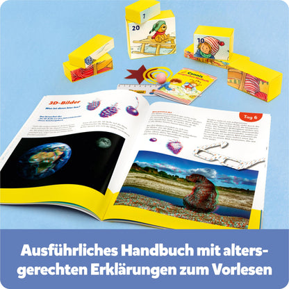 FRANZIS 67207 - My Friend Conni Advent Calendar, 24 age-appropriate experiments for the Christmas season, for children aged 5 and up.