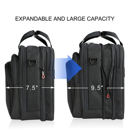 KROSER 18-inch handbag, laptop bag up to 17.3 inches, waterproof, expandable, document bag with shoulder strap, for travel/business/school/men/women, laptop bag.