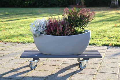 Work standard Saar plant roller terrace roller outdoor roller transport roller balcony roller flower roller pot roller wooden roller Valenzia 80.1AT (Antique)