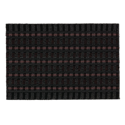 Astra Premium Outdoor Mat - Poly Brush - durable doormat - black/burgundy - 50 x 80 cm