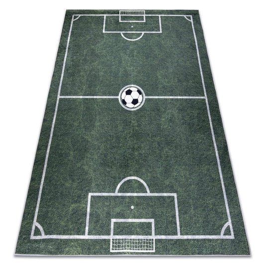 RugsX Bambino kids'rug soccer field - washable, non-slip, green 180x270 cm