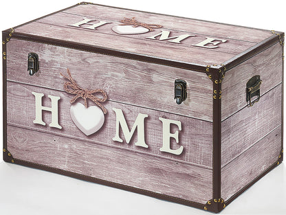 Kobolo Chest Storage Box - Home - made of wood and faux leather 68x42x40 cm
